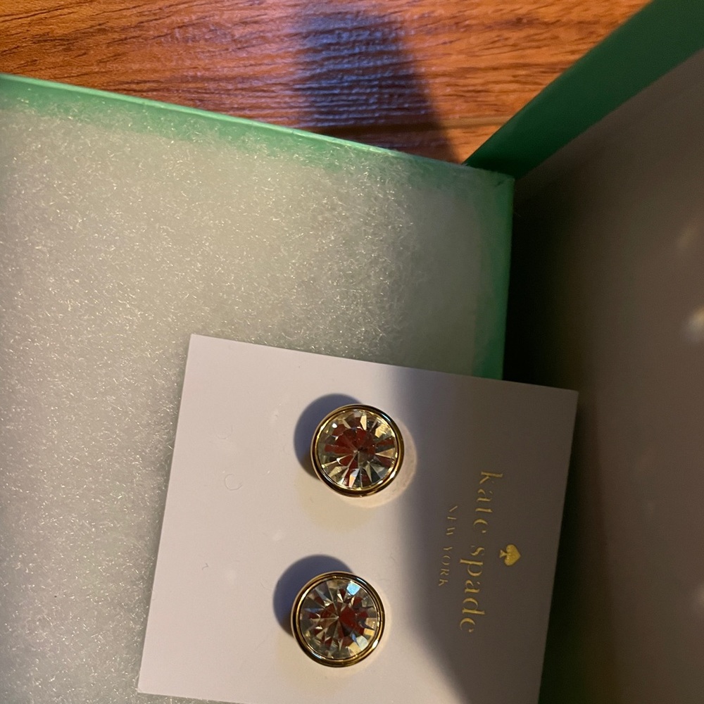 Kate Spade bezel gumdrop earrings.